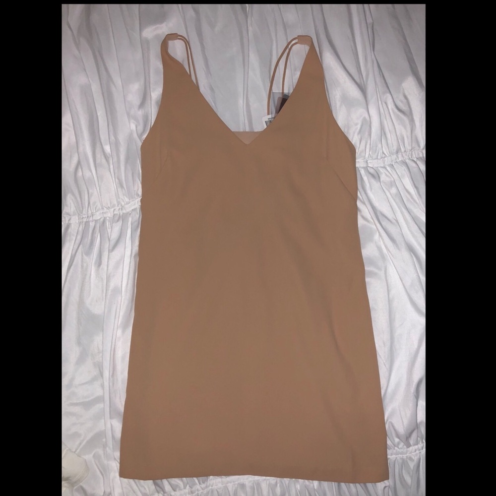 Tan mini dress
